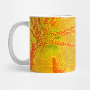 Neon Yellow Orange Cow Parsley Mug